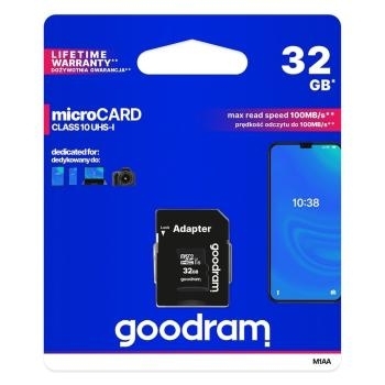 Karta Pamięci GoodRam Micro SD 32GB z adapterem UHS I CLASS 10 - 135060