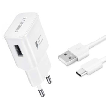 Ładowarka Sieciowa Samsung EP-TA20EWE 2A USB Fast Charger + Kabel EP-DN930CWE USB Typ C Biały - 139146
