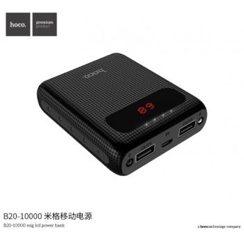 Power Bank Hoco B20 Mige 2xUSB 10000mAh Czarny - 143178