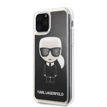 Markowy Hard Case Karl Lagerfeld Iconic Karl Glitter Apple iPhone 11 Pro Czarny - 187041