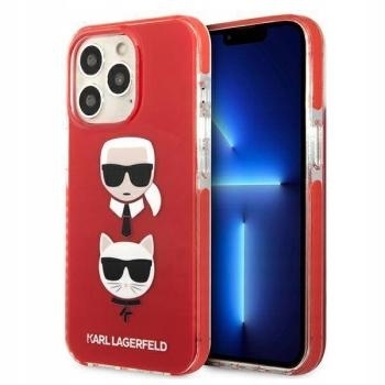 Markowy Hard Case Karl Lagerfeld Karl & Choupette Head Hardcase Apple iPhone 13/ 13 Pro Czerwony - 187467
