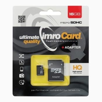 Karta Pamięci Imro Micro SD 16GB z adapterem SD - KLASA 10 UHS - 135053