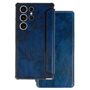 Razor Leather Book Samsung Galaxy S23 Ultra Granatowy - 158464
