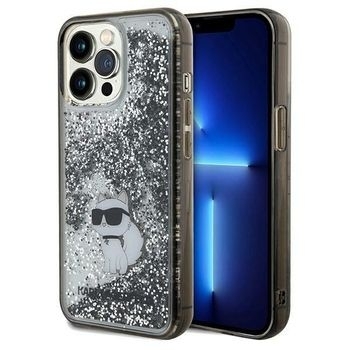 Markowy Hard Case Karl Lagerfeld Liquid Glitter Choupette Apple iPhone 13 / 13 Pro Przezroczysty - 160855