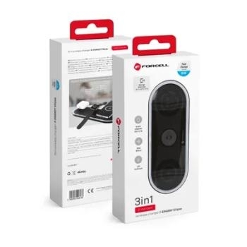 Ładowarka Indukcyjna 3w1 Forcell F-Energy Ellipse Quick Charge 15W Czarny - 166011
