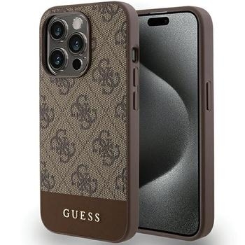Markowy Hard Case Guess 4G Stripe Collection Apple iPhone 15 Pro Brązowy - 201896