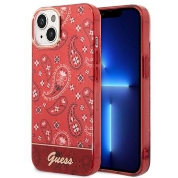 Markowy Hard Case Guess Bandana Paisley Apple iPhone 14 Plus Czerwony - 201904