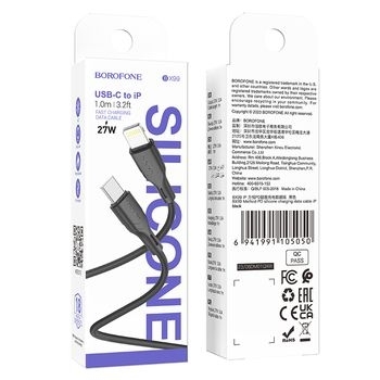 Kabel Typ C na Lightning Borofone BX99 Method PD 27W 1m Czarny - 168019