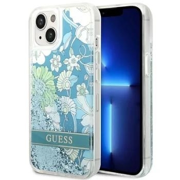 Markowy Hard Case Guess Flower Liquid Glitter Apple iPhone 13 / 14 / 15 Zielony - 201777