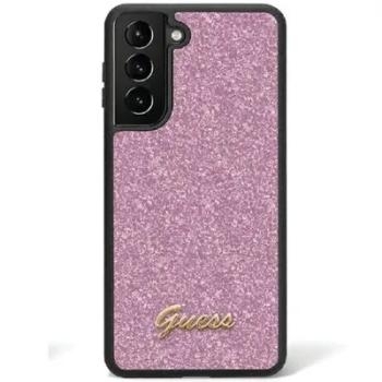 Markowy Hard Case Guess Glitter Script Samsung S24 Ultra Fioletowy - 201790