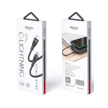Kabel Typ C do iPhone Lightning yesido CA82 12W 30cm 2.4A Czarny - 168904
