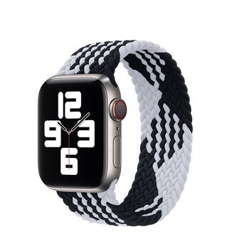 Pasek pleciony Apple Watch 42/44/45/49 Wzór 1 Czarny/Biały - 169809