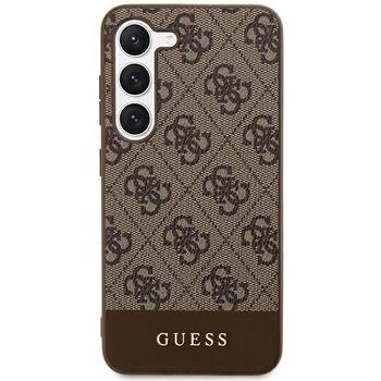 Markowy Hard Case Guess 4G Bottom Stripe Samsung Galaxy S24 Ultra Brązowy - 201795