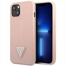 Markowy Hard Case Guess SaffianoTriangle Logo Apple iPhone 13 / 14 / 15 Różowy - 201811