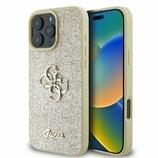 Markowy Hard Case Guess Fixed Glitter Big 4G Apple iPhone 16 Pro Max Złoty - 201744