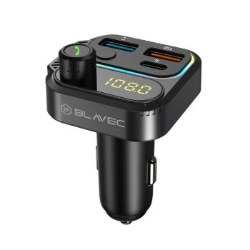 Transmiter FM Blavec Flash TR-01 MP3, Bluetooth - 2xUSB + Typ C - PD 36W QC3.0 18W Czarny - 175578