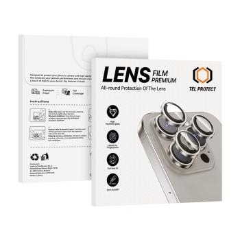 Szkło Hartowane na aparat Tel Protect 3D Lens Apple iPhone 13 Pro / 13 Pro Max Przezroczysty (obiektyw 3 sztuki) - 177162