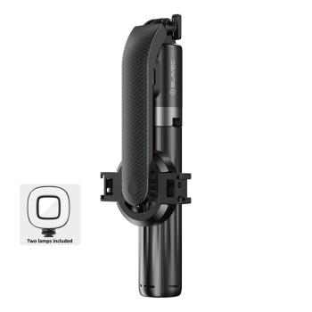 Uchwyt do Selfie Blavec Aluminium Fusion P07 Magsafe tripod + pilot + 2 lampy 1,4m Czarny - 207016