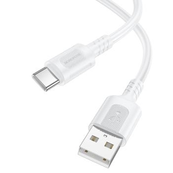 Kabel USB na Typ C Borofone BX111 Feliz 3A 1m Biały - 184780