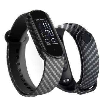 Pasek Silikonowy Xiaomi Mi Band 5/6 Carbon Czarny - 192549