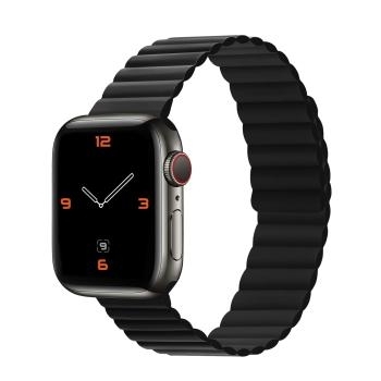 Pasek silikonowy magnetyczny dwustronny Apple Watch 38/40/41 Wzór 2 Czarny - 193809