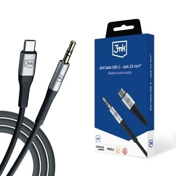 Kabel Audio Typ C na Jack 3,5mm 3mk Czarny - 194172