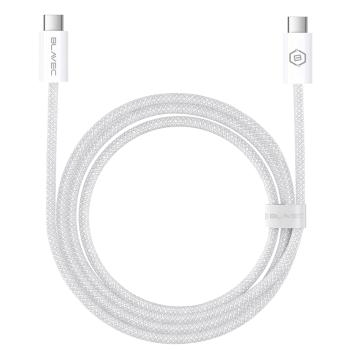 Kabel oplot Typ C na Typ C Blavec Candy PD 60W 3A 2m Apple CarPlay/Android Auto Biały - 197088
