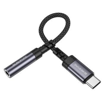 Adapter Typ C na Jack 3,5mm Borofone BV24 Graceful Szary - 198416