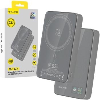 Power Bank 10000mAh Typ C Blavec BJ-04 Slim 13,5mm 22,5W magnetyczny indukcyjny Szary - 198693