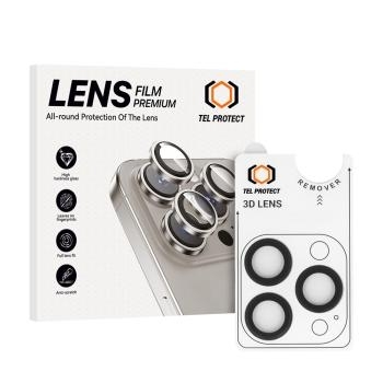 Szkło Hartowane na aparat Tel Protect 3D Lens Apple iPhone 17 Pro / 17 Pro Max Czarny (obiektyw 3 sztuki) - 201694