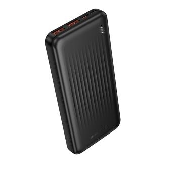 Power Bank 10000mAh Borofone BJ80 Clever - 2xUSB + Typ C - QC 3.0 22,5W PD 20W Czarny - 204170