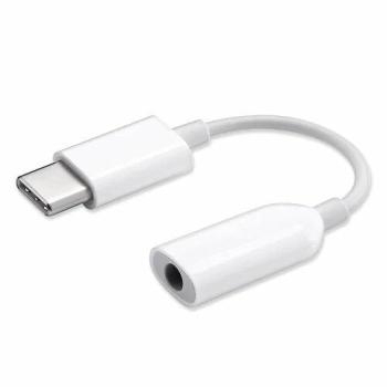 Oryginalny Adapter Xiaomi AUX Typ C (męski) do Jack 3,5 mm (żeński) biały bulk - 204278