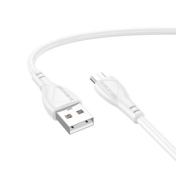 Kabel USB na Micro USB Borofone BX121 Energy 2,4A 1m Biały - 205790