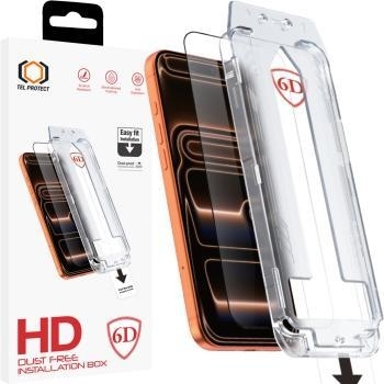 Szkło Hartowane 6D Full Glue Dust-Free Easy Fit Apple iPhone 15 Pro Czarny - 207514