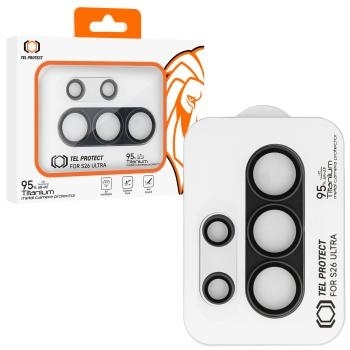 Szkło Hartowane na aparat 95% AR+AF Full Metal Camera Protector Samsung Galaxy S26 Ultra Czarny (wyspa) - 207886