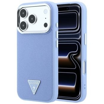 Markowy Hard Case Guess Grained Triangle Logo MagSafe Apple iPhone 18 Pro / 17 Pro Niebieski - 209113