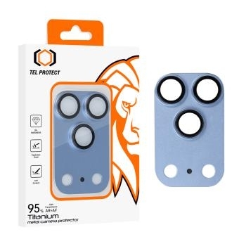 Szkło Hartowane na aparat Tel Protect AR+AF Full Metal Camera Protector Apple iPhone 18 Pro Max Jasny Niebieski (wyspa) - 209304