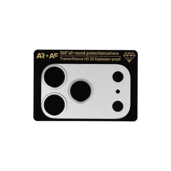 Szkło Hartowane na aparat Aluminum Metal Camera Full Cover Lens Apple iPhone 18 Pro Max Silver (wyspa+mesh) - 209379