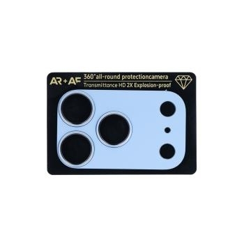 Szkło Hartowane na aparat Aluminum Metal Camera Full Cover Lens Apple iPhone 18 Pro Blue (wyspa+mesh) - 209383