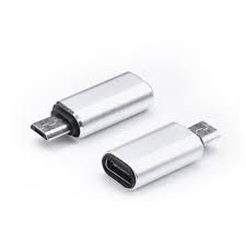 Adapter ładowarki Typ C - Micro USB Srebrny