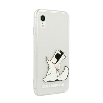 Markowy Hard Case Karl Lagerfeld Choupette Fun Apple iPhone X/XS Przezroczysty Wzór 1