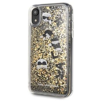 Markowy Hard Case Karl Lagerfeld Signature Glitter Apple iPhone XR Złoty