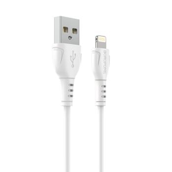 Kabel iPhone Lightning Borofone BX51 Triumph 2,4A 1m Biały