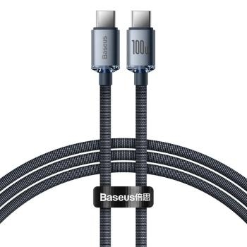Kabel USB Typ C na USB Typ C Baseus Crystal Shine 100W 1,2m Czarny