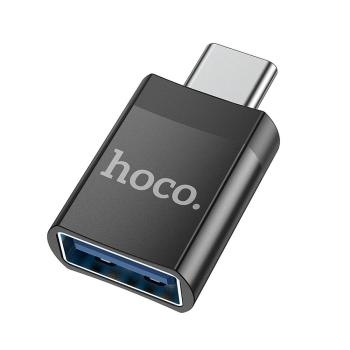 Adapter OTG ze złącza Typ C do USB A (żeński) Hoco UA17 Czarny