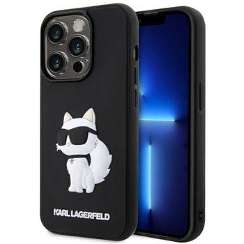 Markowy Hard Case Karl Lagerfeld Rubber Choupette 3D Apple iPhone 14 Pro Max Czarny