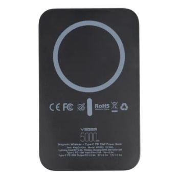Power Bank 5 000mAh z ładowaniem indukcyjnym kompatybilny z MagSafe Veger MagOn Kick PD 20W Czarny