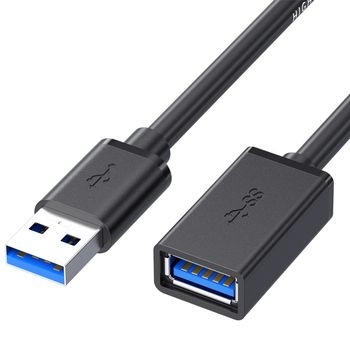 Kabel przedłużacz - USB na USB 3.0 1m Czarny
