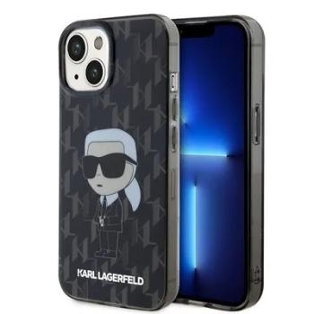 Markowy Hard Case Karl Lagerfeld Monogram Ikonik Apple iPhone 15 Czarny