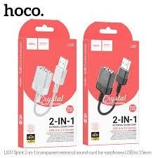 Adapter AUX USB do Jack 3,5mm Hoco Spirit LS37 Czarny
